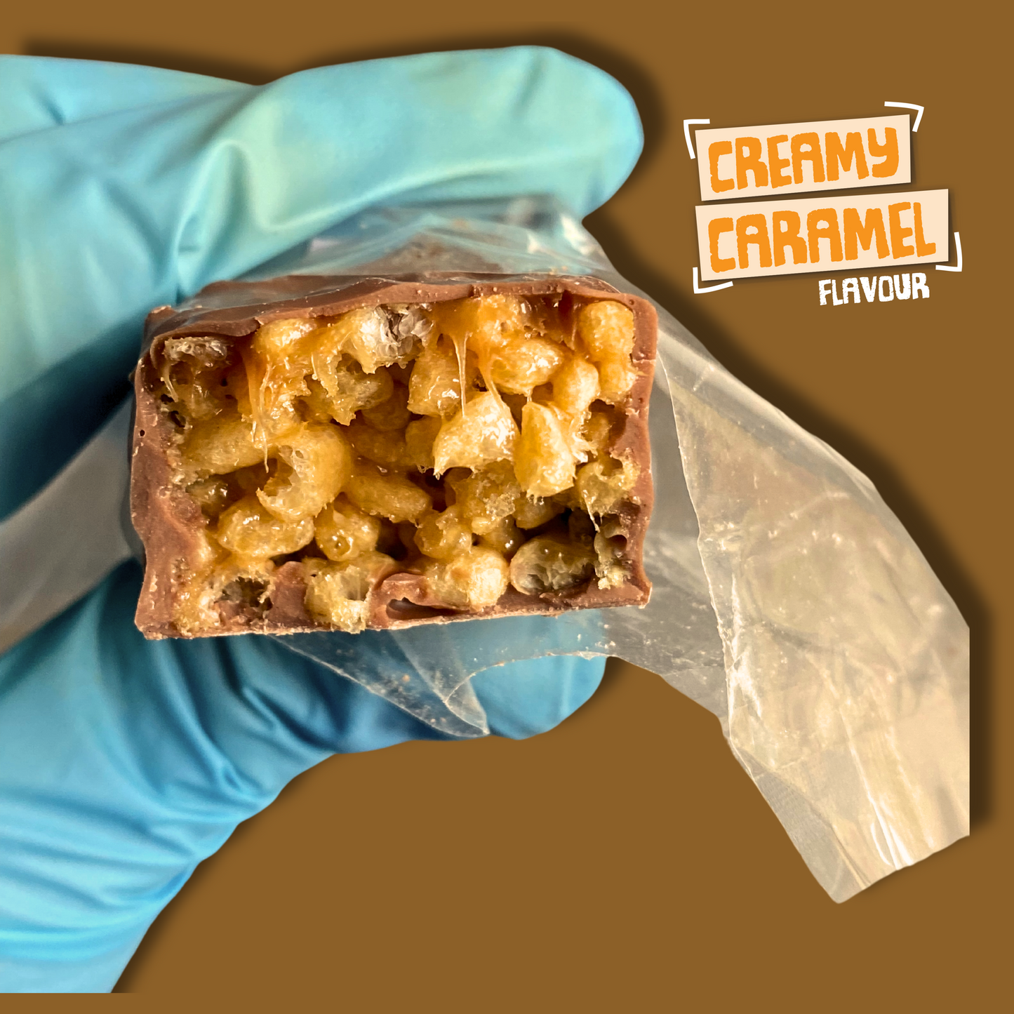 10 x Creamy Caramel Marshmallow Crispy Puff Protein Bars